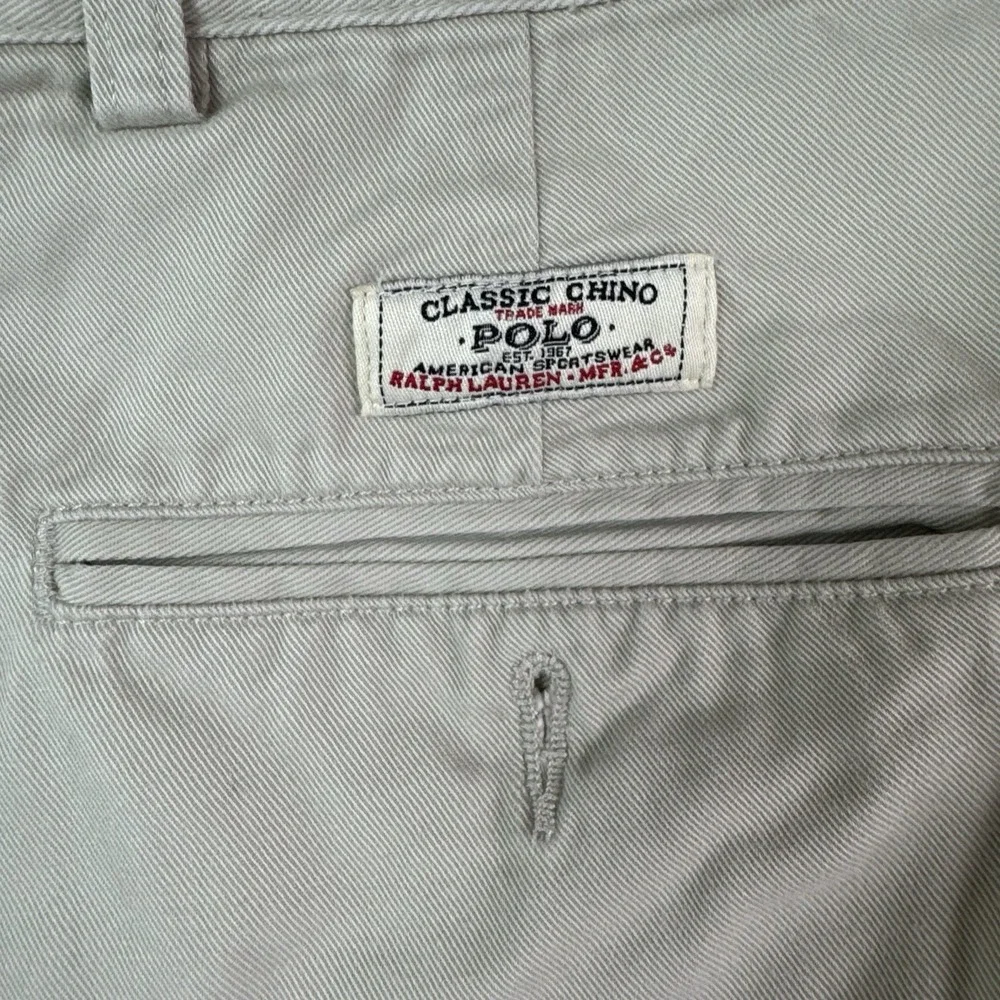 Vintage Polo Ralph Lauren Tyler Shorts Khaki Tan Chino Pleated Men's 40 Preppy